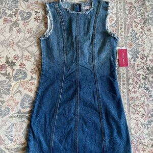 Shoe Dazzle High Neck Denim Dress, Size XS